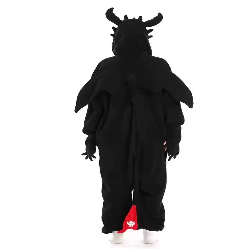 Cozy Dragon Onesie for Adults & Kids – Warm Winter Pajamas | Perfect Holiday Gift & Cosplay Outfit