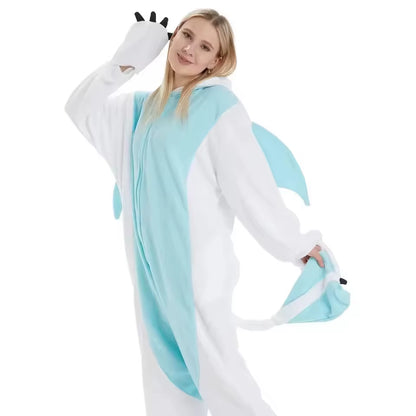 Cozy Dragon Onesie for Adults & Kids – Warm Winter Pajamas | Perfect Holiday Gift & Cosplay Outfit
