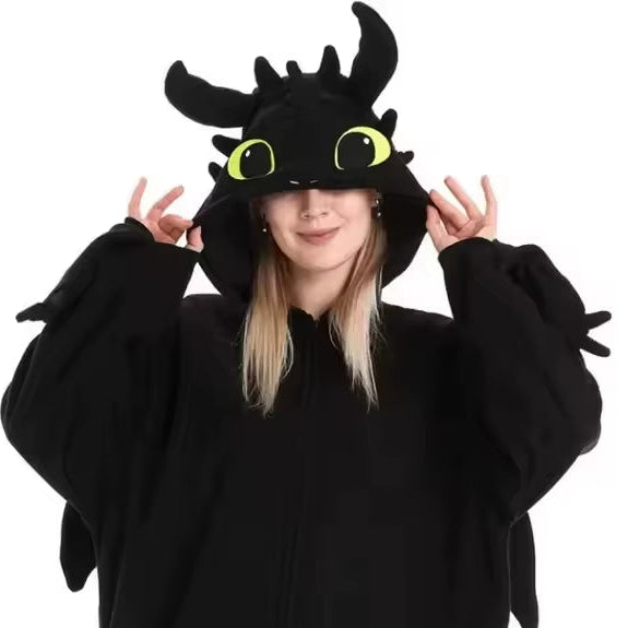 Cozy Dragon Onesie for Adults & Kids – Warm Winter Pajamas | Perfect Holiday Gift & Cosplay Outfit